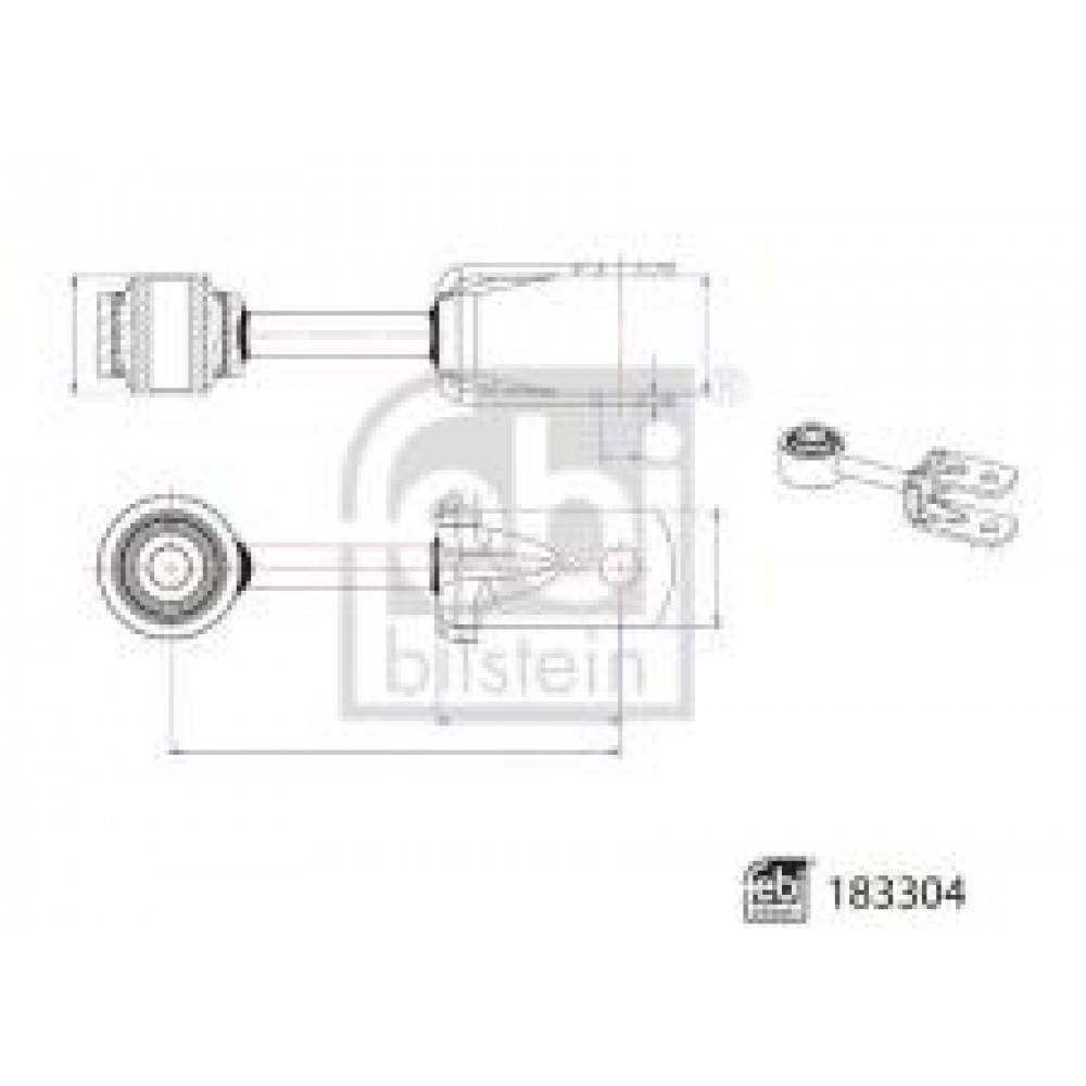 Тяга стабілізатора (заднього) VW Crafter 50/Man TGE 2.0D 17- (139mm)