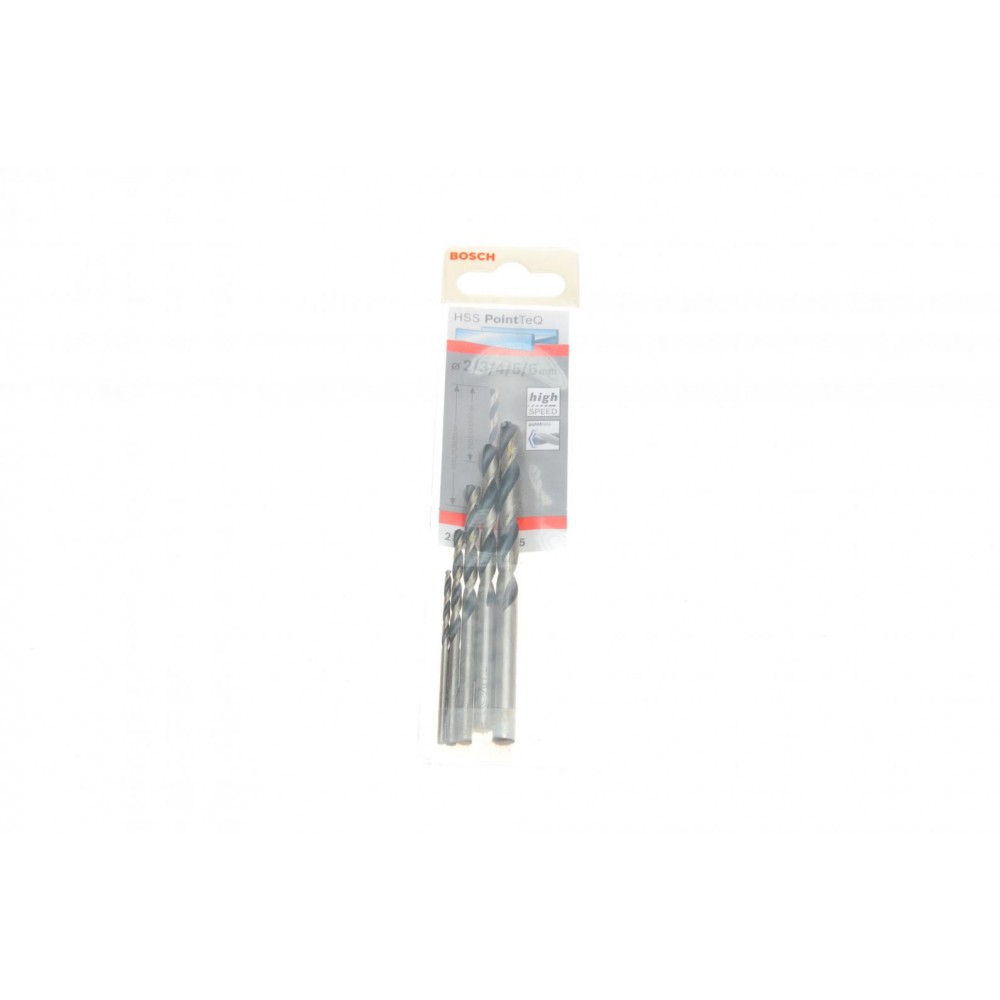 Набір свердл HSS PointTeQ (2-6mm/крок 1.0mm) К-кт 5 шт.