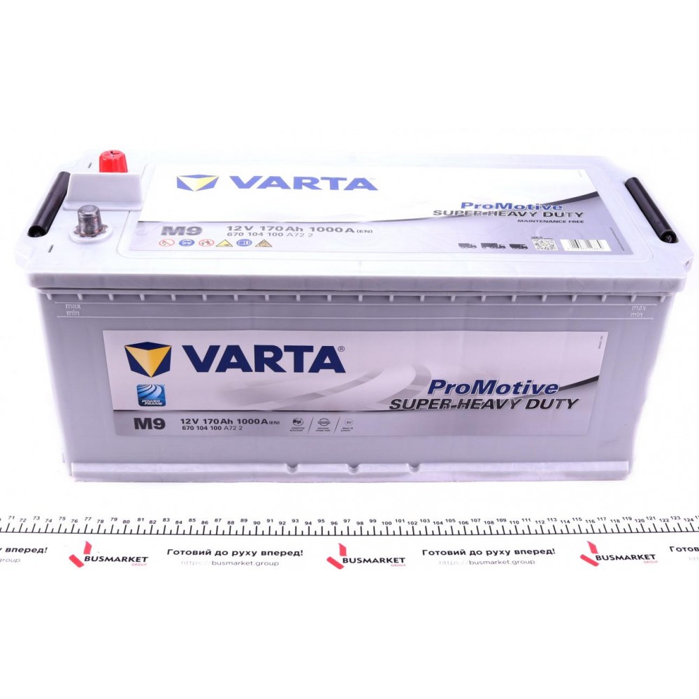 Акумуляторна батарея 170Ah/1000A (513x223x223/+L/B13) Promotive SHD M9 замінено на 670104100 A722