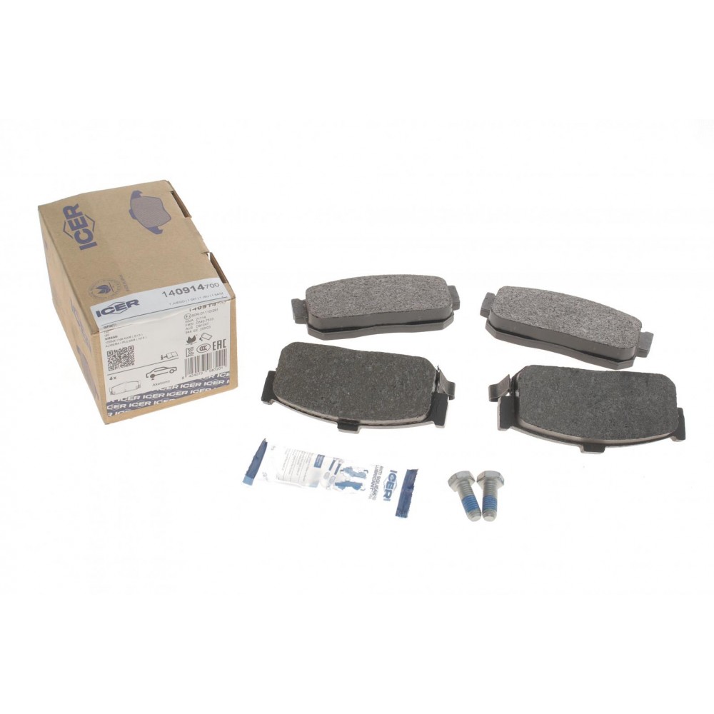 Колодки гальмівні (задні) Nissan Almera/Maxima 95-00/Primera 90-98/Sunny 90-95/Infiniti I30 97-
