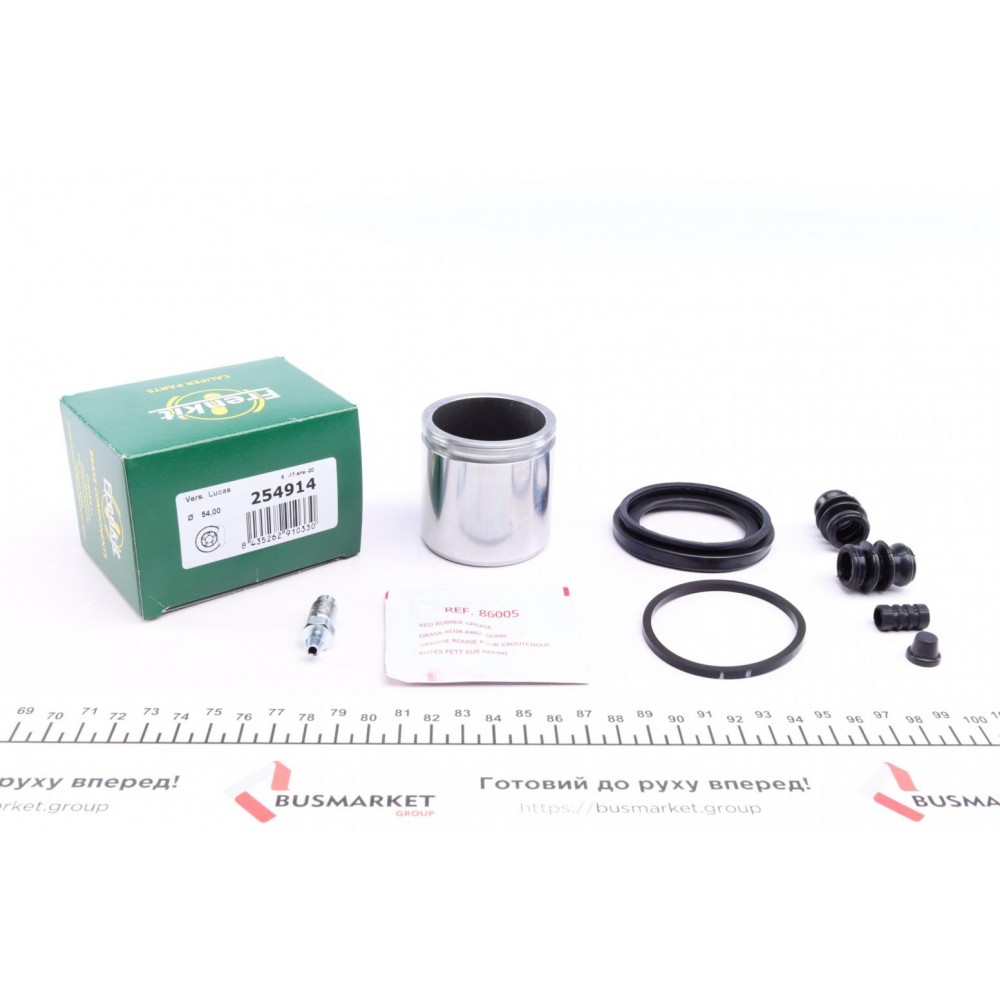 Ремкомплект супорта (переднього) Skoda Fabia 99-(d=54mm) (+поршень) (Lucas)