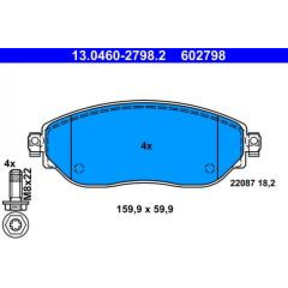 Колодки гальмівні (передні) Renault Trafic III/Opel Vivaro B 14-/Nissan NV300/Fiat Talento 16- (Lucas/TRW)