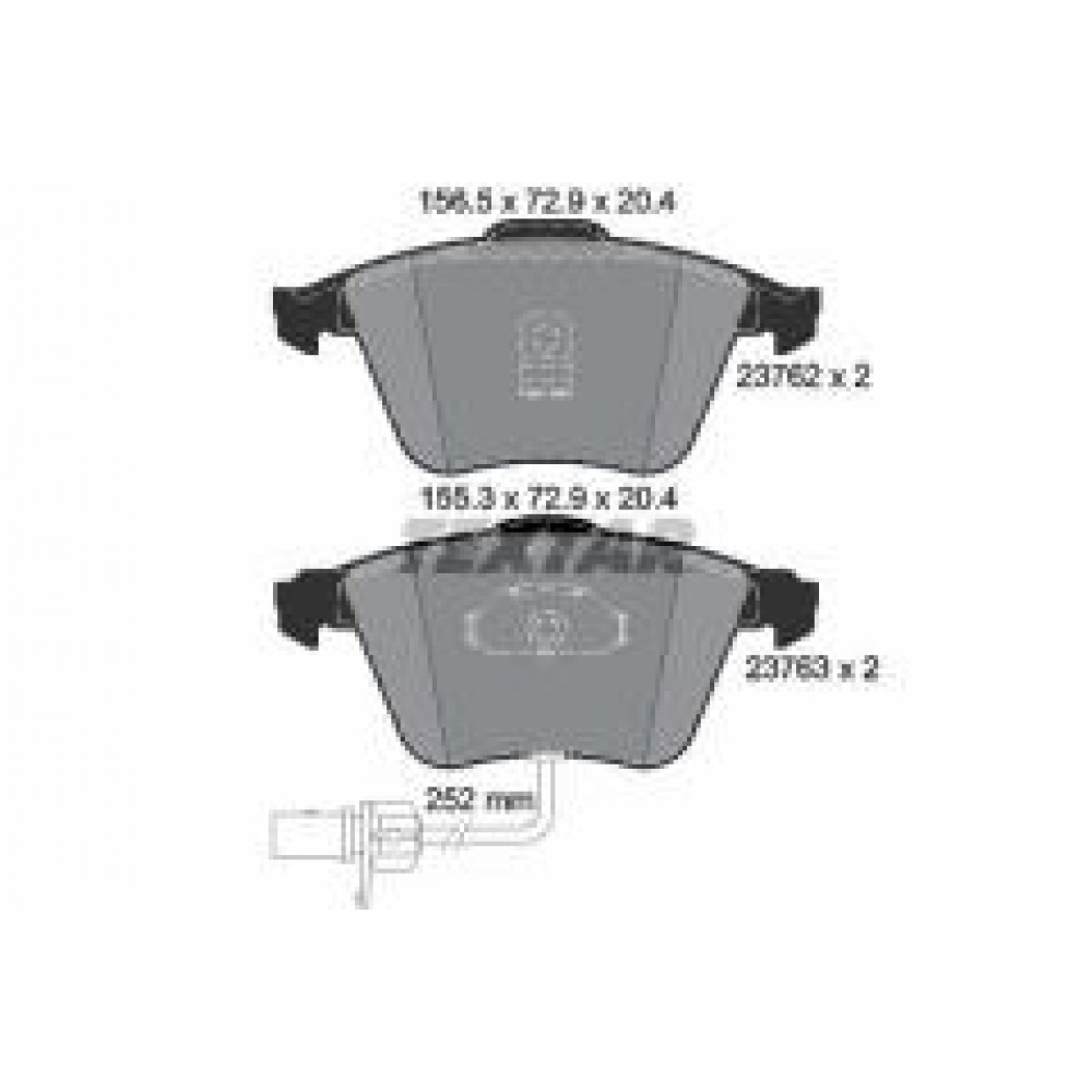 Колодки гальмівні (передні) Audi A6 97-05 (з датчиком) (Teves) Q+