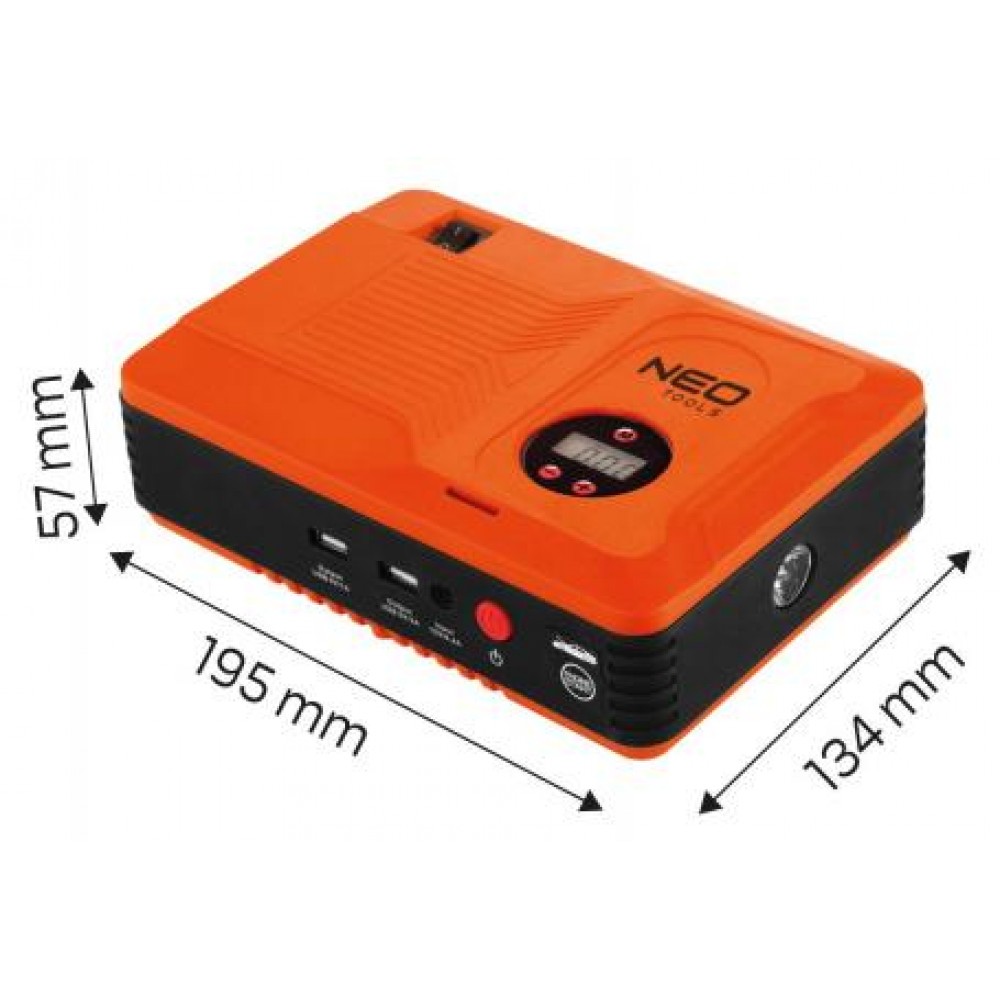 Пусковий пристрій Jumpstarter (Powerbank 14 000 mAh/ліхтар LED/компресор 3.5 Bar)