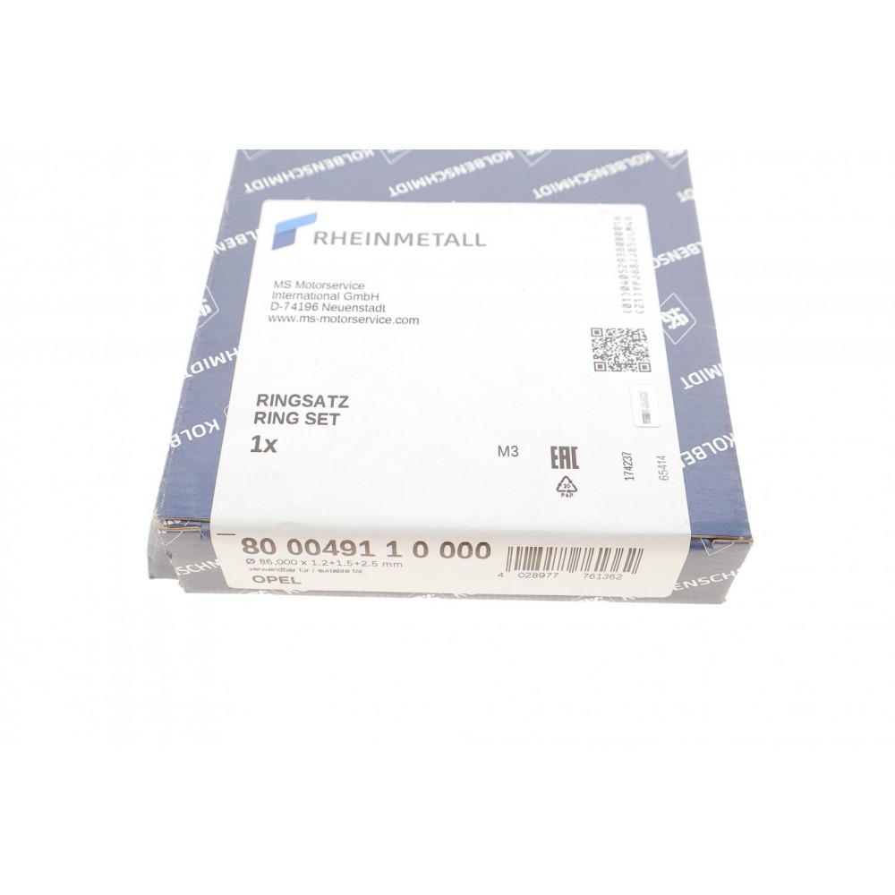 Кільця поршневі Opel Astra G/H/Vectra B/C 2.0/2.2 00- (86.00mm/STD)
