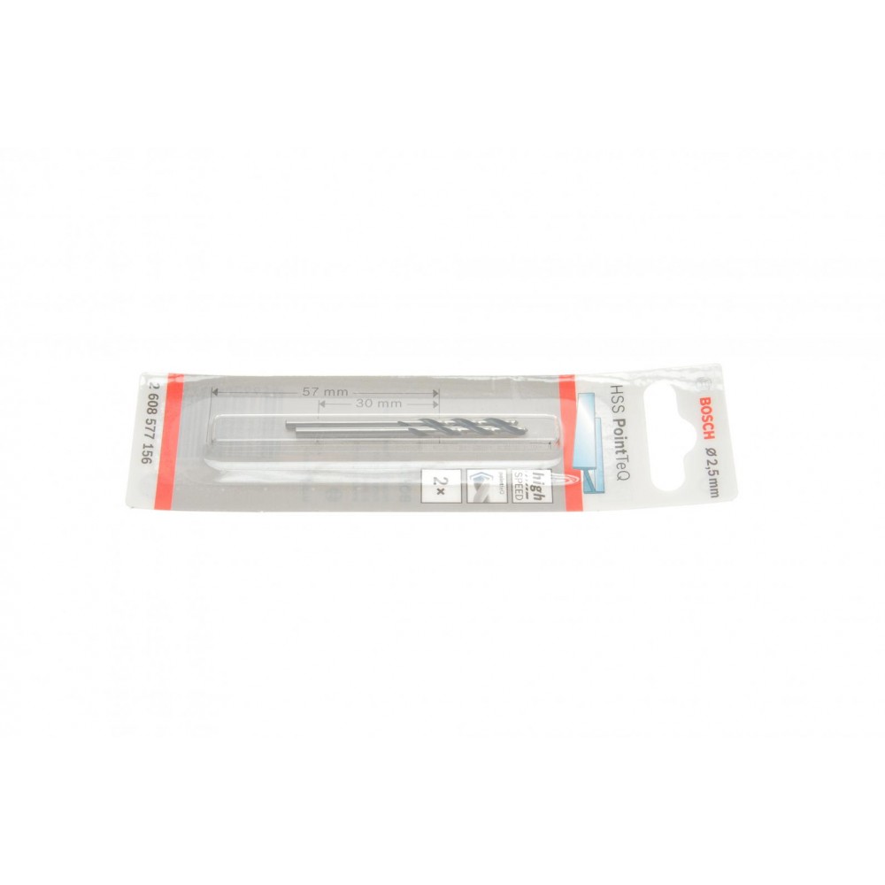Набір свердл HSS PointTeQ (2.5mm) К-кт 2 шт. (по  металу)