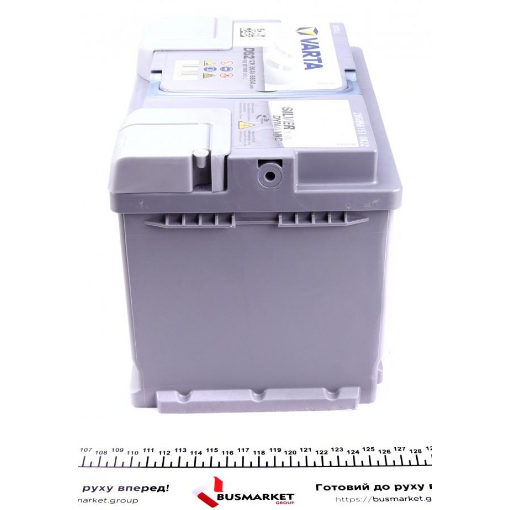 Акумуляторна батарея 60Ah/680A (242x175x190/+R/B13) (Start-Stop AGM) Silver Dynamic D52