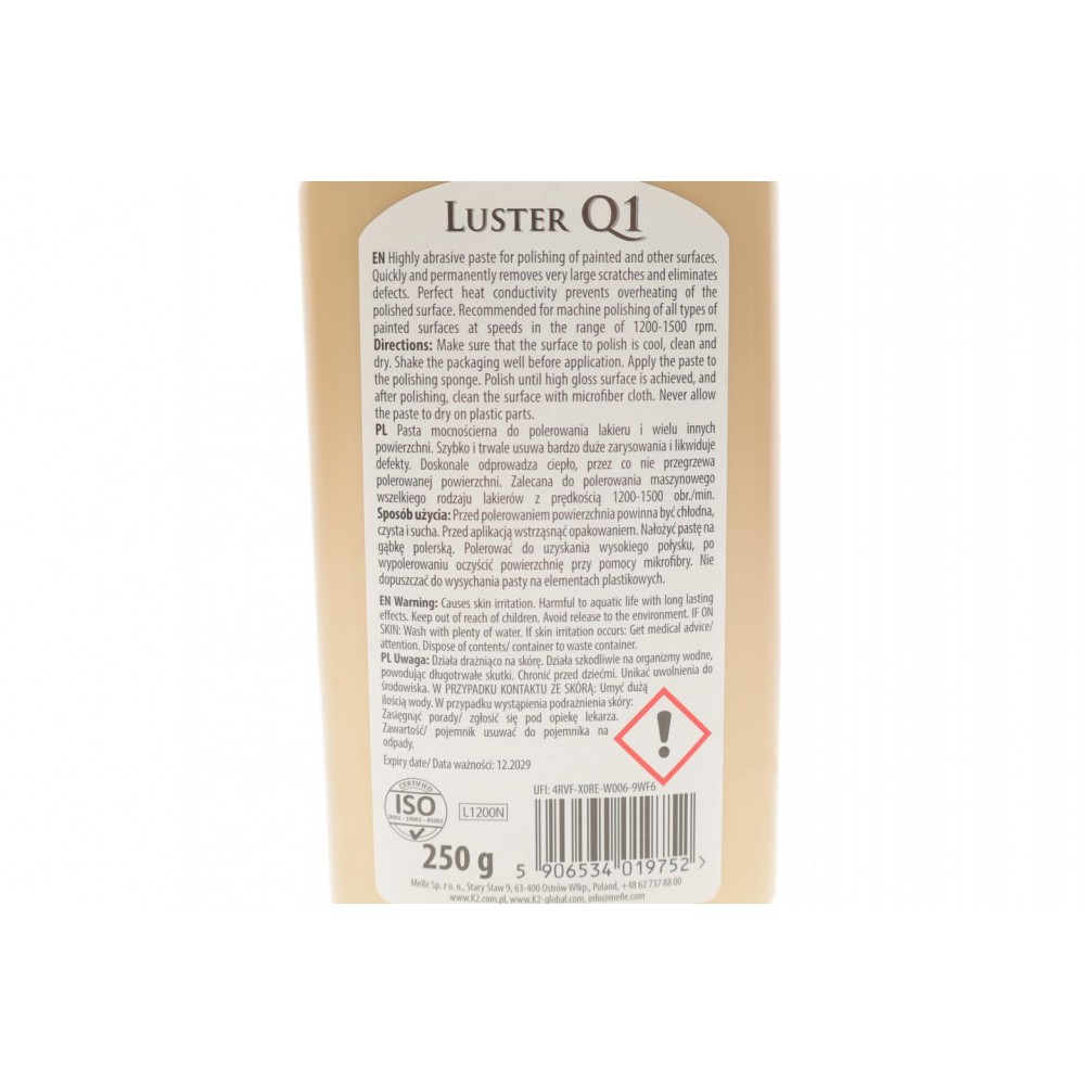Паста для полірування кузова Luster Q1 (250g)