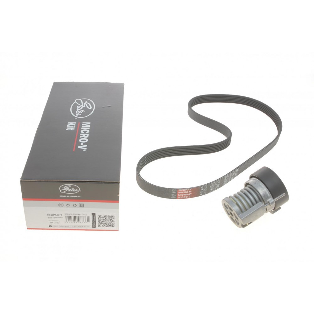 Комплект ременя генератора Audi A2/Seat Ibiza/Skoda Fabia/VW Golf/Polo 1.4/1.6/1.6FSI 97-15 (6PK1078)