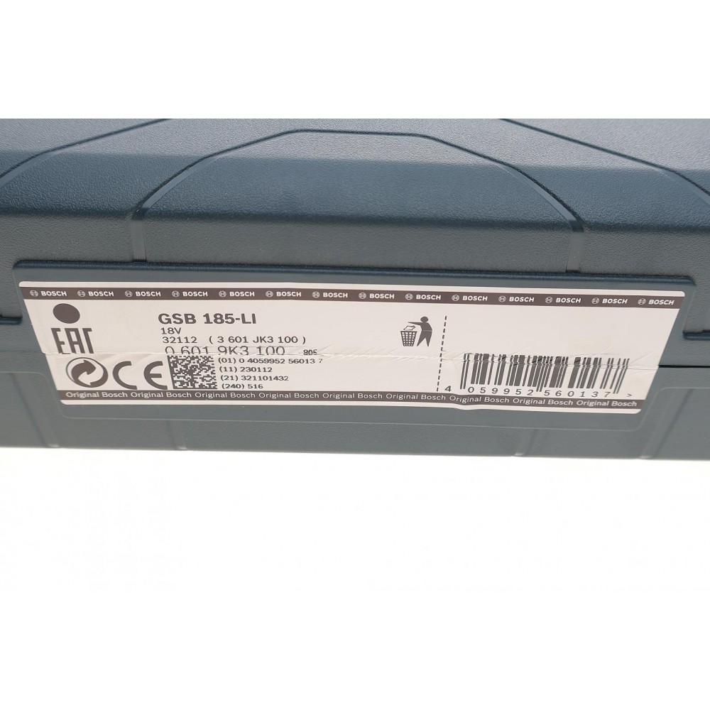 Шуруповерт акумуляторний GSB 185-LI 18V/2.0Ah (50 Nm) +2 акб + зарядка