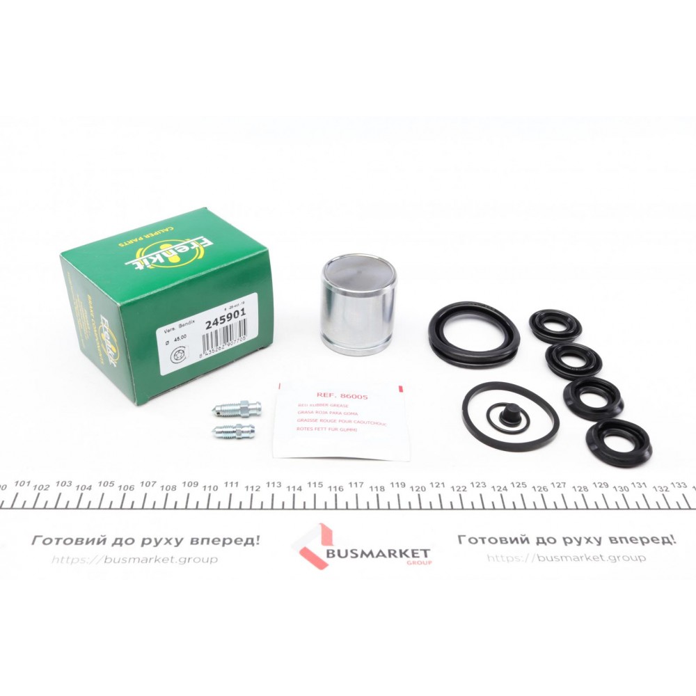 Ремкомплект супорта (переднього) Renault Twingo 93- (d=45mm) (+поршень) (Bendix)