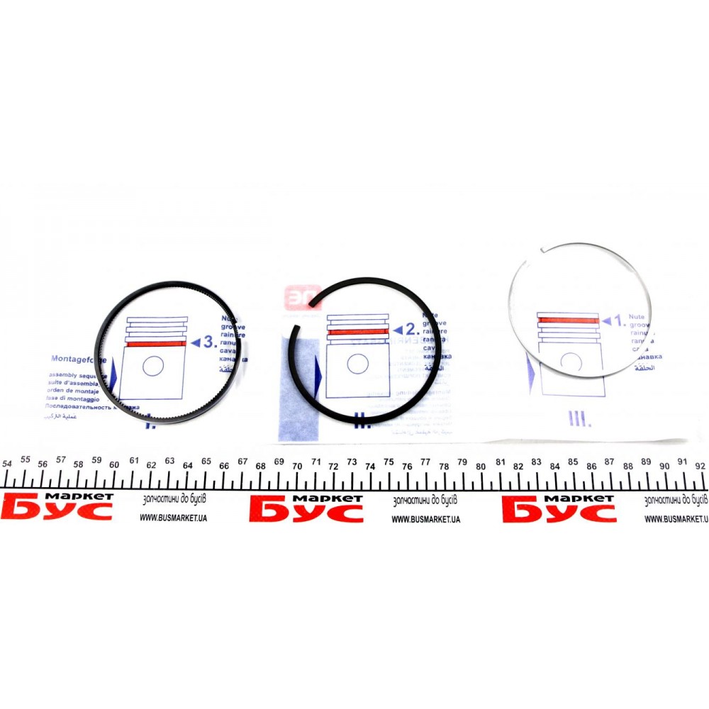 Кільця поршневі Ford Connect 1.8TDCI 02- (82.50mm/STD) (2.5-2-3) = 8921060000