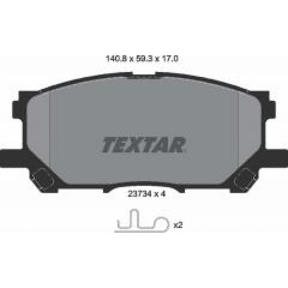 Колодки гальмівні (передні) Lexus RX 03- (Akebono) (140.8x59.3)