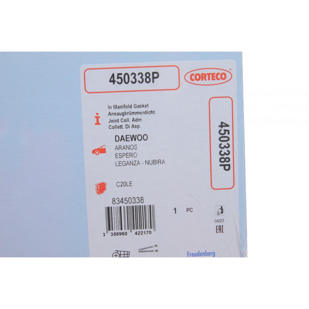 Прокладка колектора впускного Opel Ascona C/Astra F/Kadett 1.8/2.0 85-