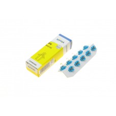Автолампа 12V 2W B8.3d/BAX10S (в щиток приладів/синя)