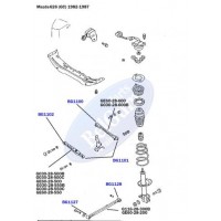 Сайлентблок важеля (заднього/всередині) Mazda 323/626
