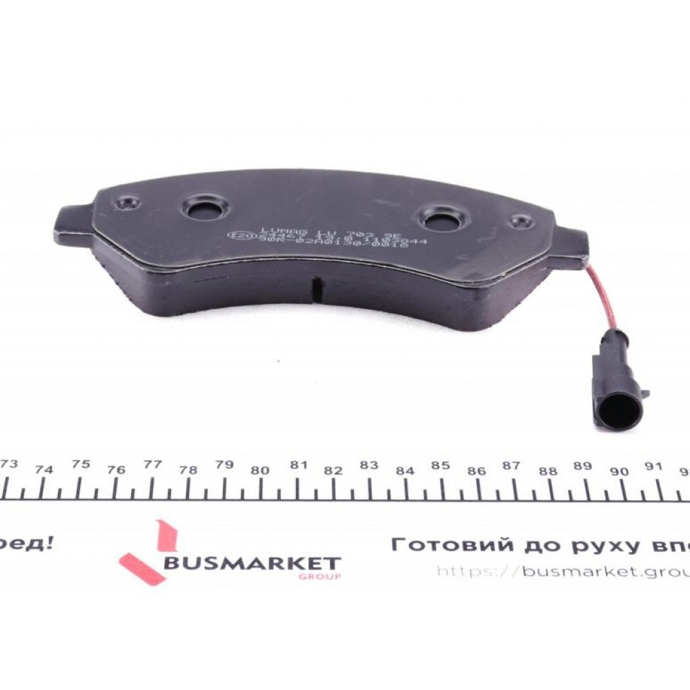 Колодки гальмівні (передні) Citroen Jumper/Fiat Ducato/Peugeot Boxer 2.0-3.0HDi 06- R16(з датчиком)