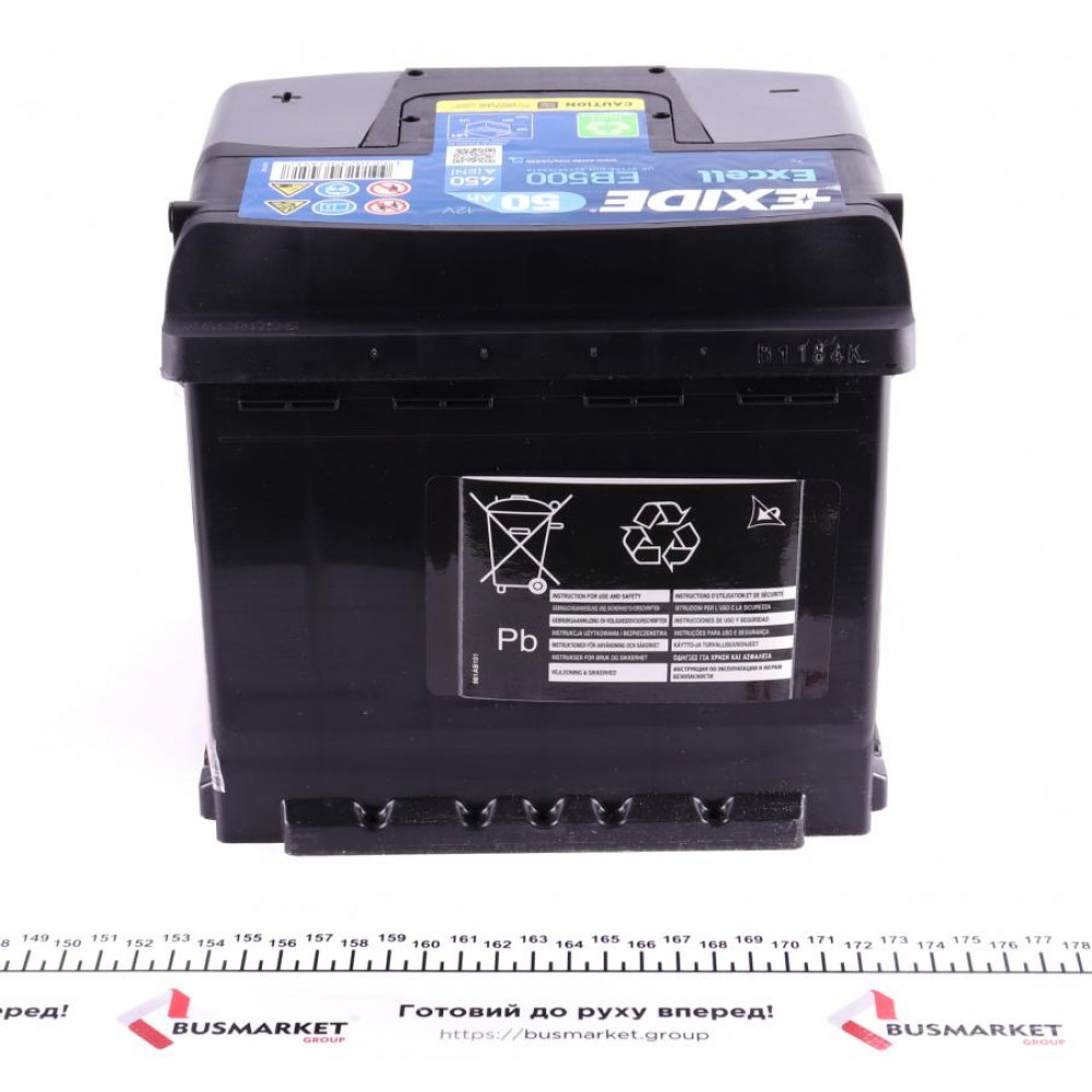 Акумуляторна батарея 50Ah/450A (207x175x190/+R/B13) Excell