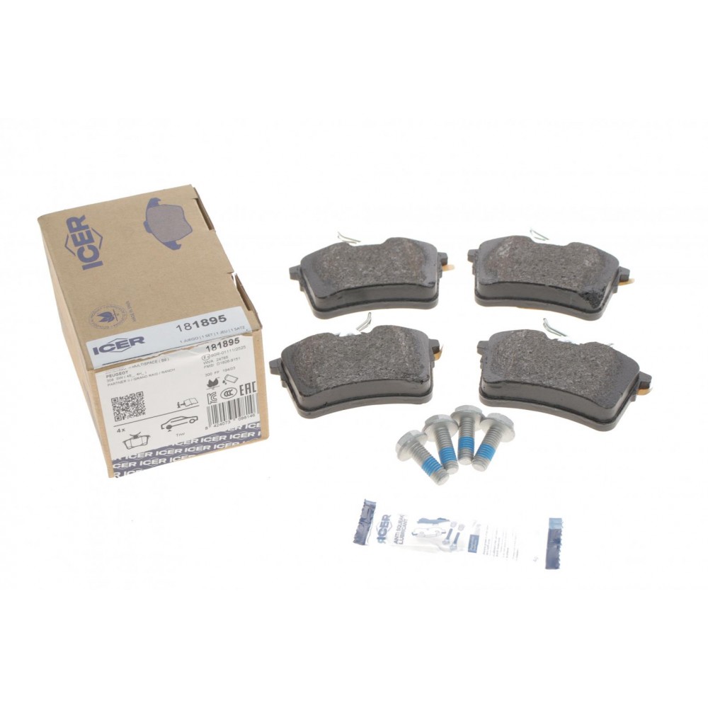 Колодки гальмівні (задні) Citroen C4/Berlingo 04-/Peugeot 308 00-14/Partner 08-