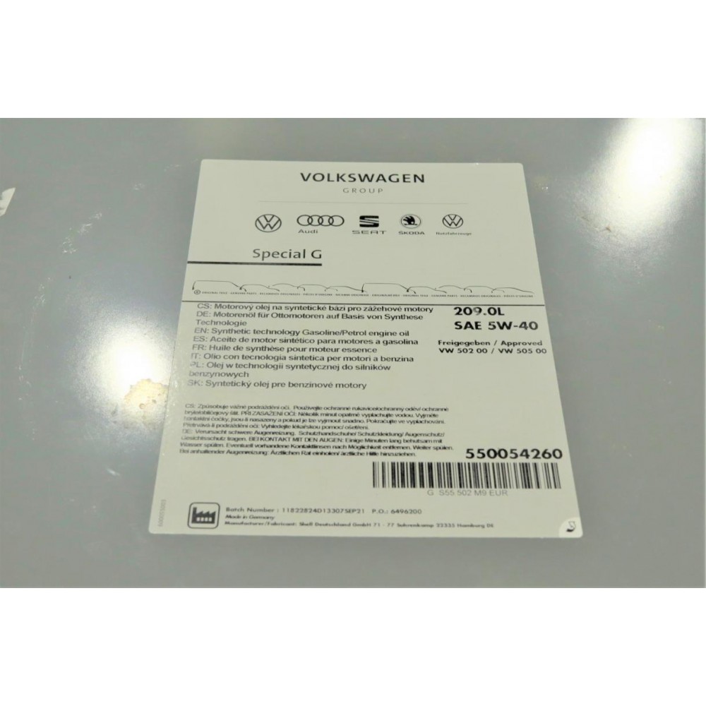 Олива 5W40 Special G (209L) (VW 502 00/505 00)