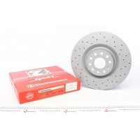 Диск гальмівний (передній) Skoda Superb II 08-15/VW Passat/Golf 05-16(345x30)(з покр) (з отворами/вент)