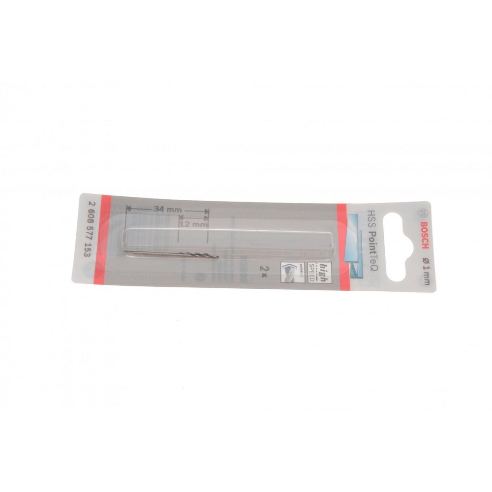 Набір свердл HSS PointTeQ (1.0mm) К-кт 2 шт. (по  металу)