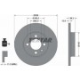 Диск гальмівний (передній) VW Caddy II/III/IV/Passat/Vento 1.4-2.0 88-04 (256x12.8) PRO