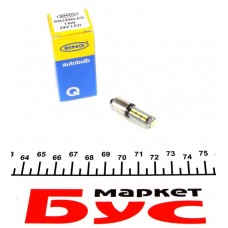 Автолампа T4W 24V 1W BA9s (MCC) LED (6000K/200 lm/5x Long Life) (1шт)