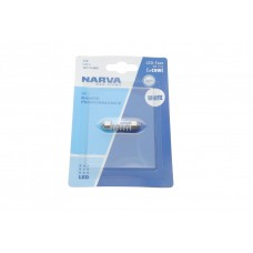 Автолампа 12V 0,6W SV8.5 (9.8x38mm) Festoon (LED)  (blister/1шт) (6000K)