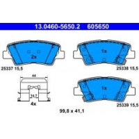 Колодки гальмівні (задні) Kia Sportage/Ceed/Rio/Optima/Hyundai Accent/i10/i20/i30/i40/Elantra 10- (Akebono)