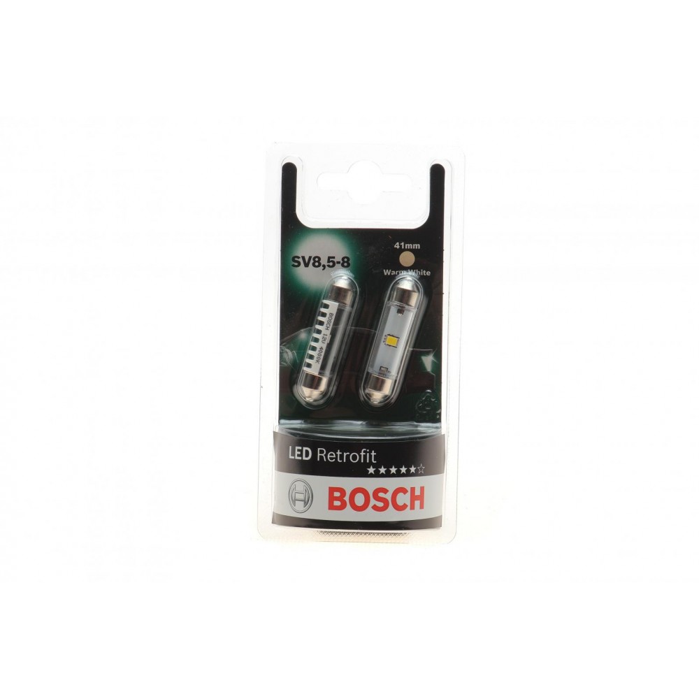 Автолампа 12V 1W SV8.5-8 LED Retrofit 4000K BL (4000K) (blister/К-кт 2 шт.)