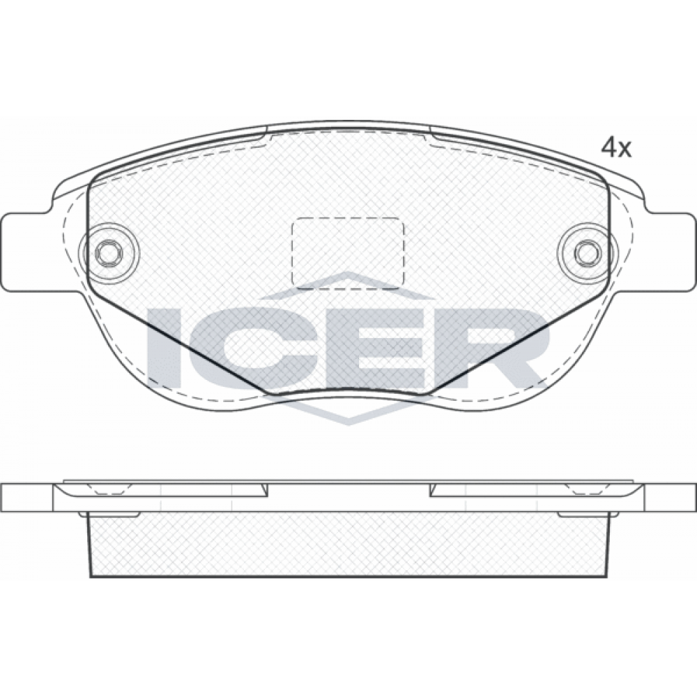 Колодки гальмівні (передні) Citroen C3 09-/C4 04-12/Peugeot 207 07-/307 03-12/1007 05-
