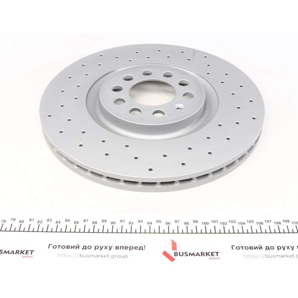 Диск гальмівний (передній) Audi A3 99-/VW Golf IV 97-05/Polo 02-09 (312x25) (з покр)(з отворами(вент)
