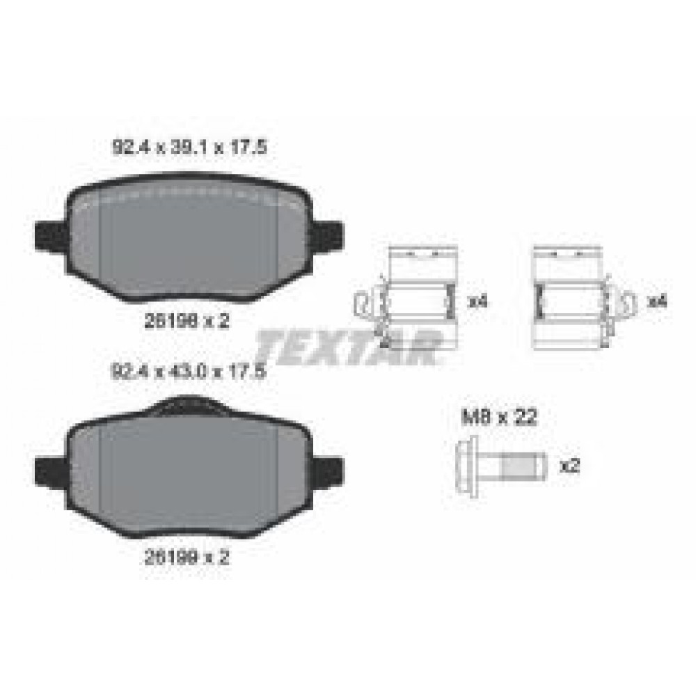 Колодки гальмівні (задні) Citroen C4/Peugeot 2008 18- (TRW)