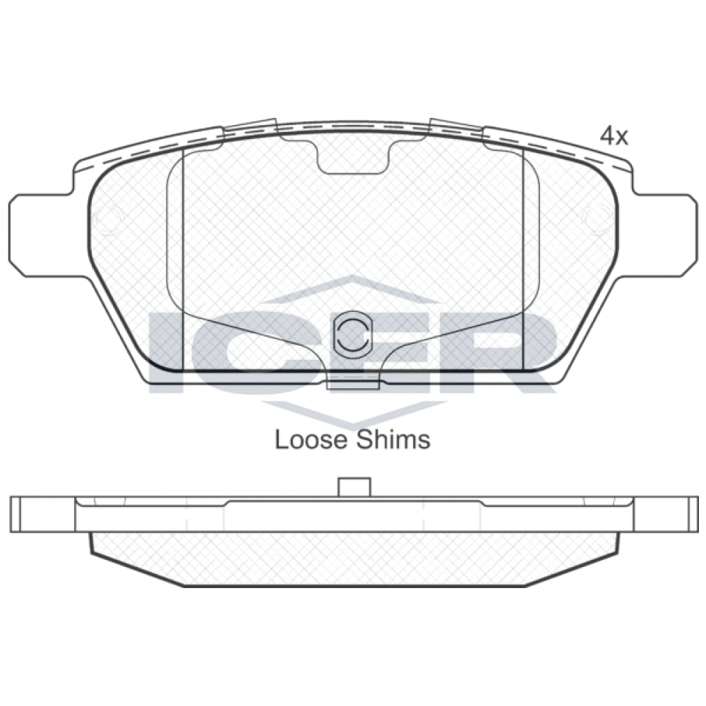 Колодки гальмівні (задні) Ford Fusion 06-12/Fusion (USA) 05-/Mazda 6/Antenza 02-13