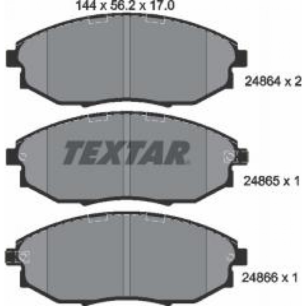 Колодки гальмівні (передні) Chevrolet Epica 2.0-2.5D 05-