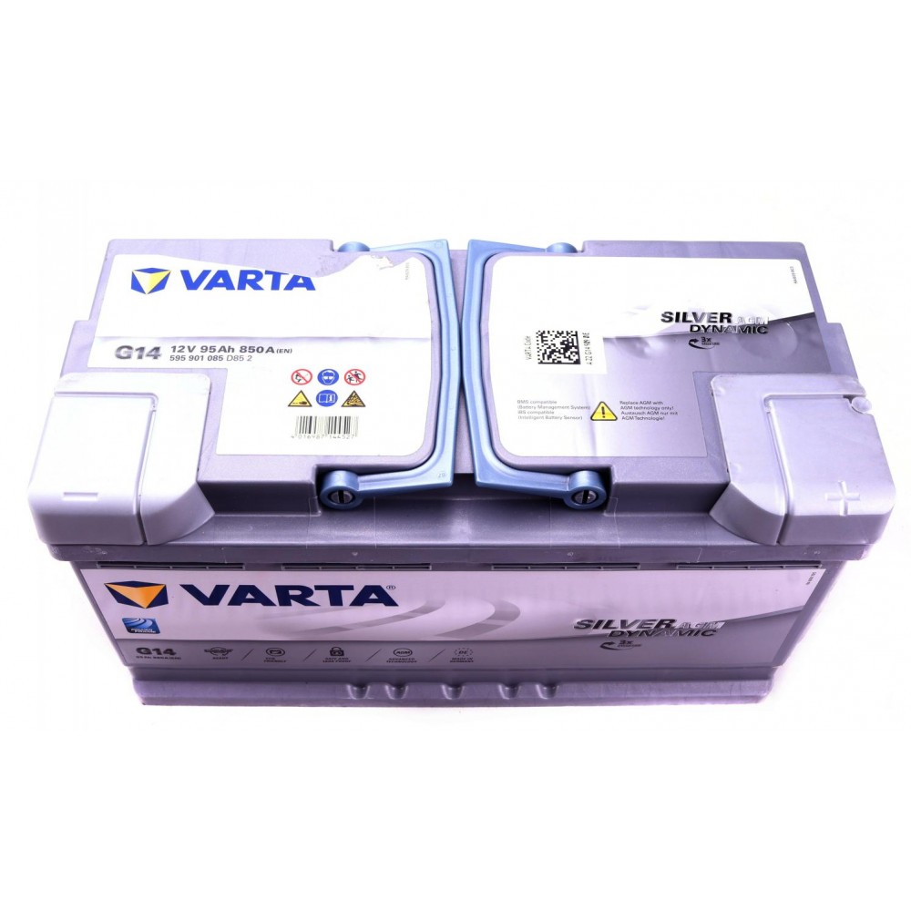 Акумуляторна батарея 95Ah/850A (353x175x190/+R/B13) (Start-Stop AGM) Silver Dynamic G14