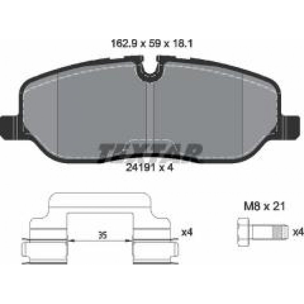 Колодки гальмівні (передні) Land Rover Range Rover 02- (Lucas) Q+