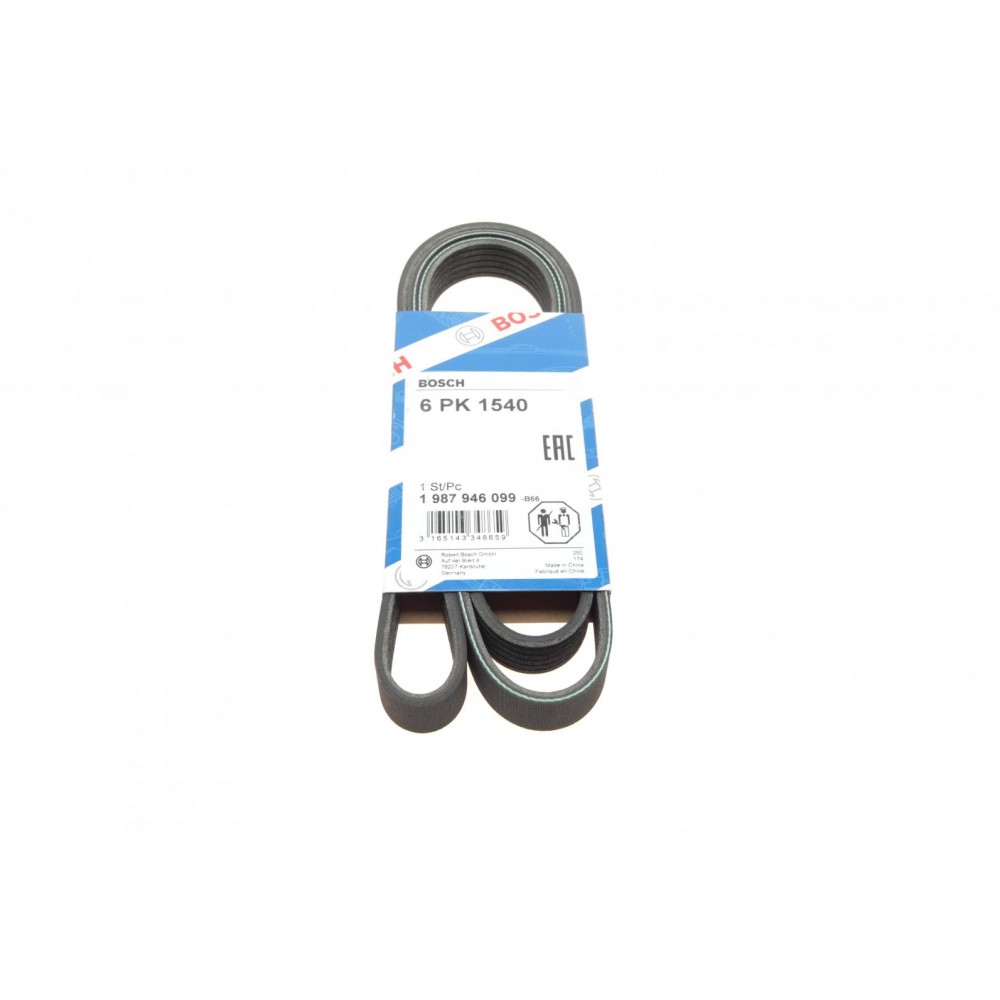 Ремінь генератора поліклиновий VW Golf/BMW/Ford/Opel (6PK1540)