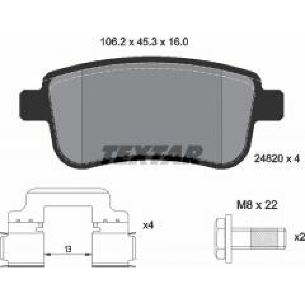 Колодки гальмівні (задні) Renault Fluence/Megane/Scenic 08- (TRW) Q+