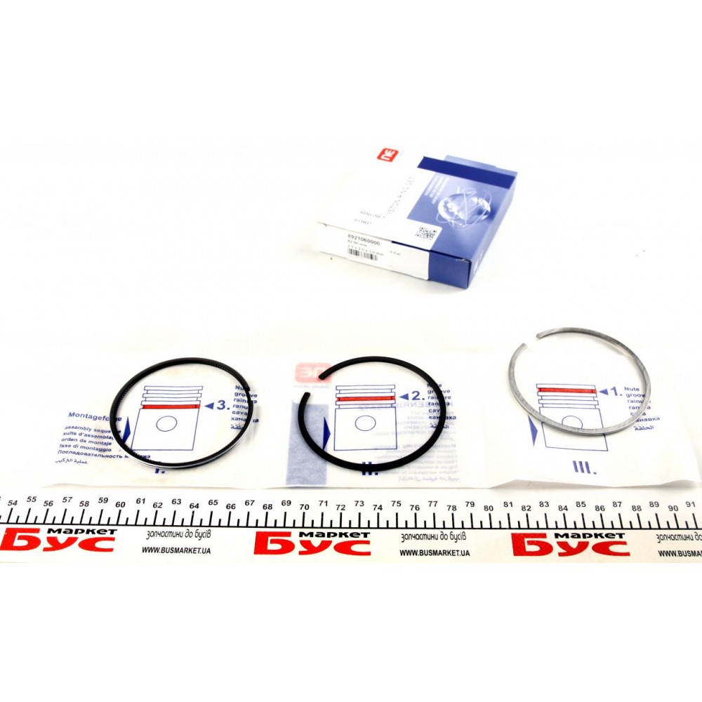 Кільця поршневі Ford Connect 1.8TDCI 02- (82.50mm/STD) (2.5-2-3) = 8921060000