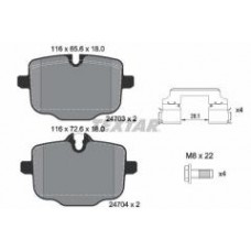 Колодки гальмівні (задні) BMW 5 (F10/F11/F18)/6 (F12/F13) 09- (TRW) EPAD (знятий з пр-ва)