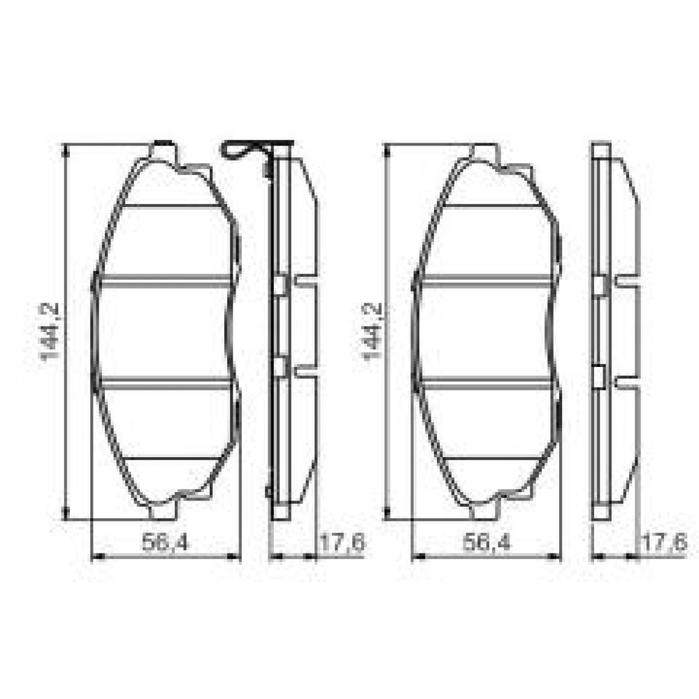 Колодки гальмівні (передні) Chevrolet Epica 04-11