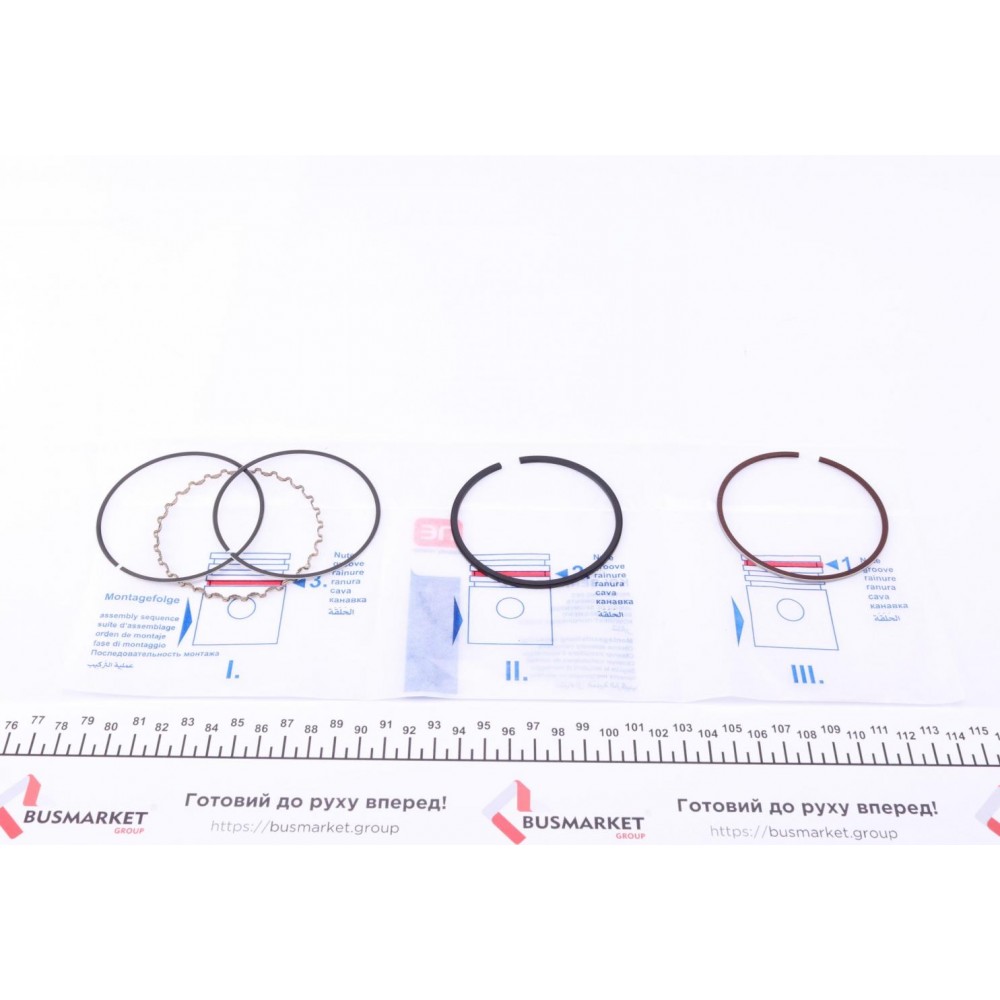 Кільця поршневі VW Polo/Golf II/Jetta II 1.0/1.3i 82-94 (75.00mm/STD) (1.75-2.0-3.0) = 8950350000