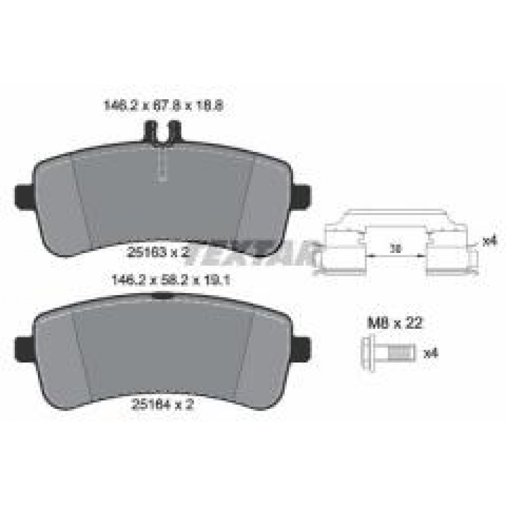 Колодки гальмівні (задні) MB S-class (W222/C217/A217) 13- (TRW) Q+
