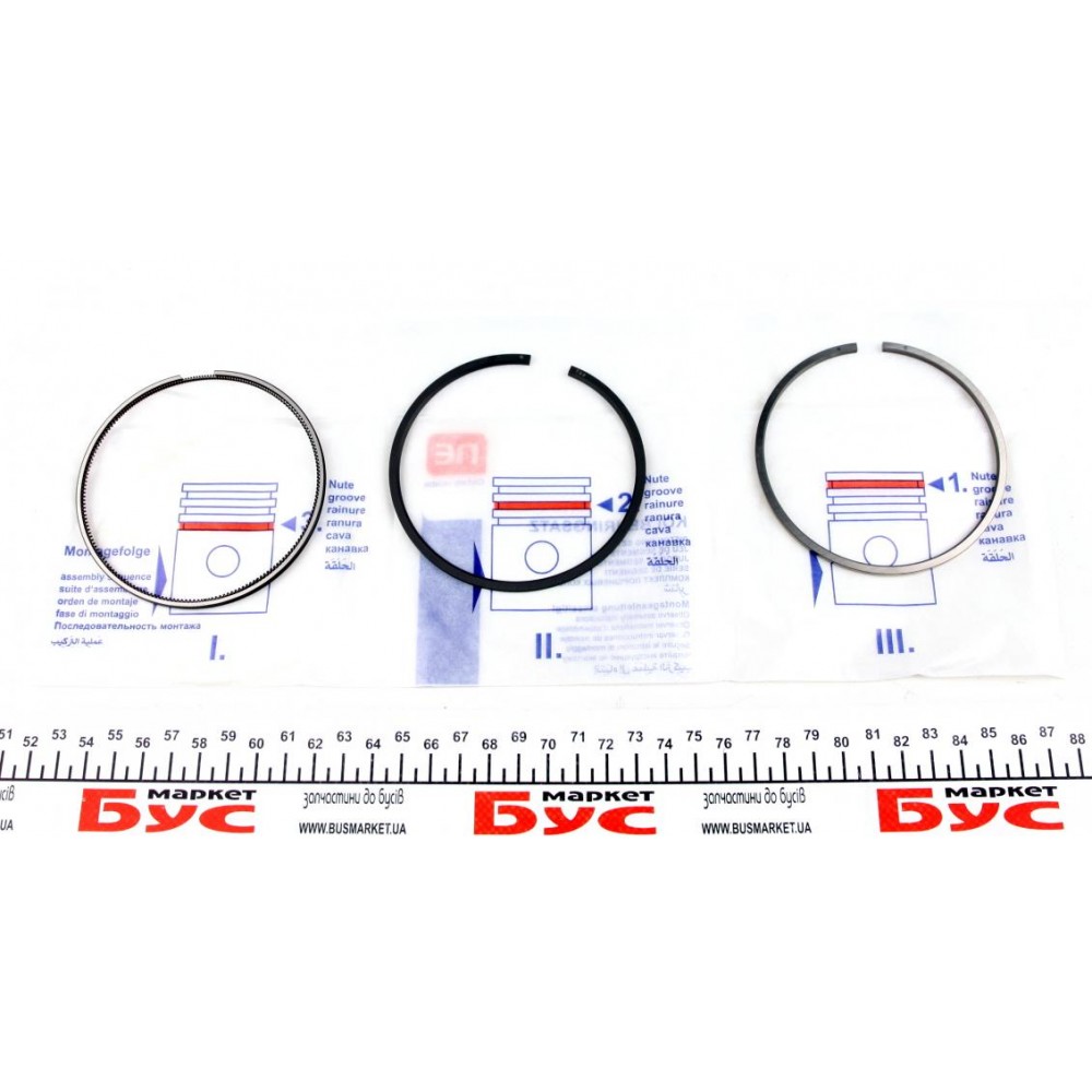 Кільця поршневі MB Sprinter 2.2/2.7CDI (88.00mm/STD) (2.5-2-3) = 8912740000