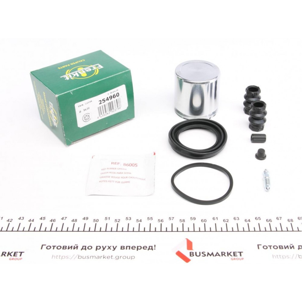 Ремкомплект супорта (переднього) Citroen C2/C3 1.4/1.6 HDi 01- (d=54mm) (+поршень) (Lucas)