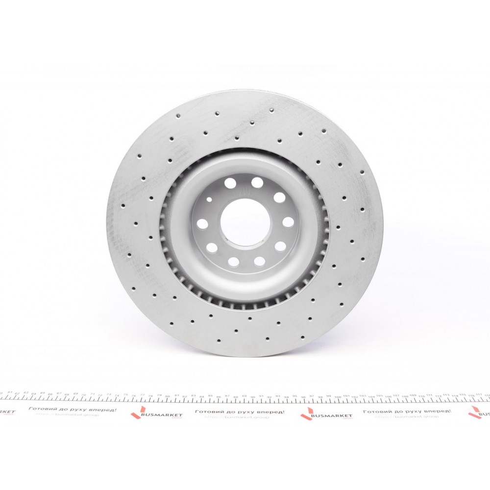 Диск гальмівний (передній) Skoda Superb II 08-15/VW Passat/Golf 05-16(345x30)(з покр) (з отворами/вент)
