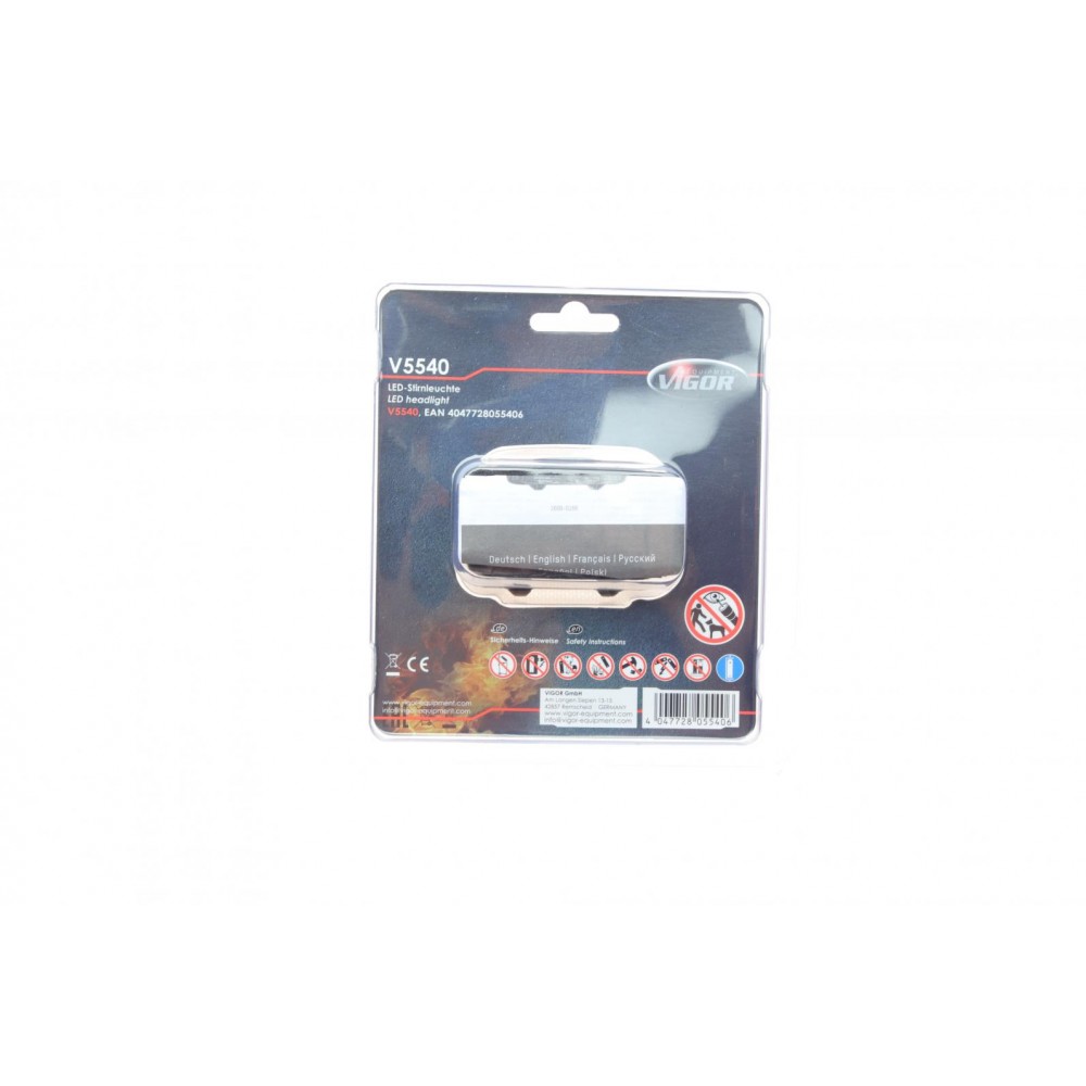 Ліхтарик налобний (3 W LED/1,5 W COB LED/ 185Lm)