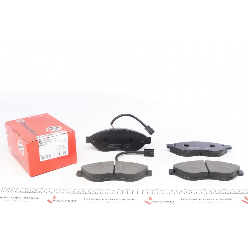 Колодки гальмівні (передні) Citroen Jumper/Fiat Ducato/Peugeot Boxer 06- (Brembo) (з датчиком)